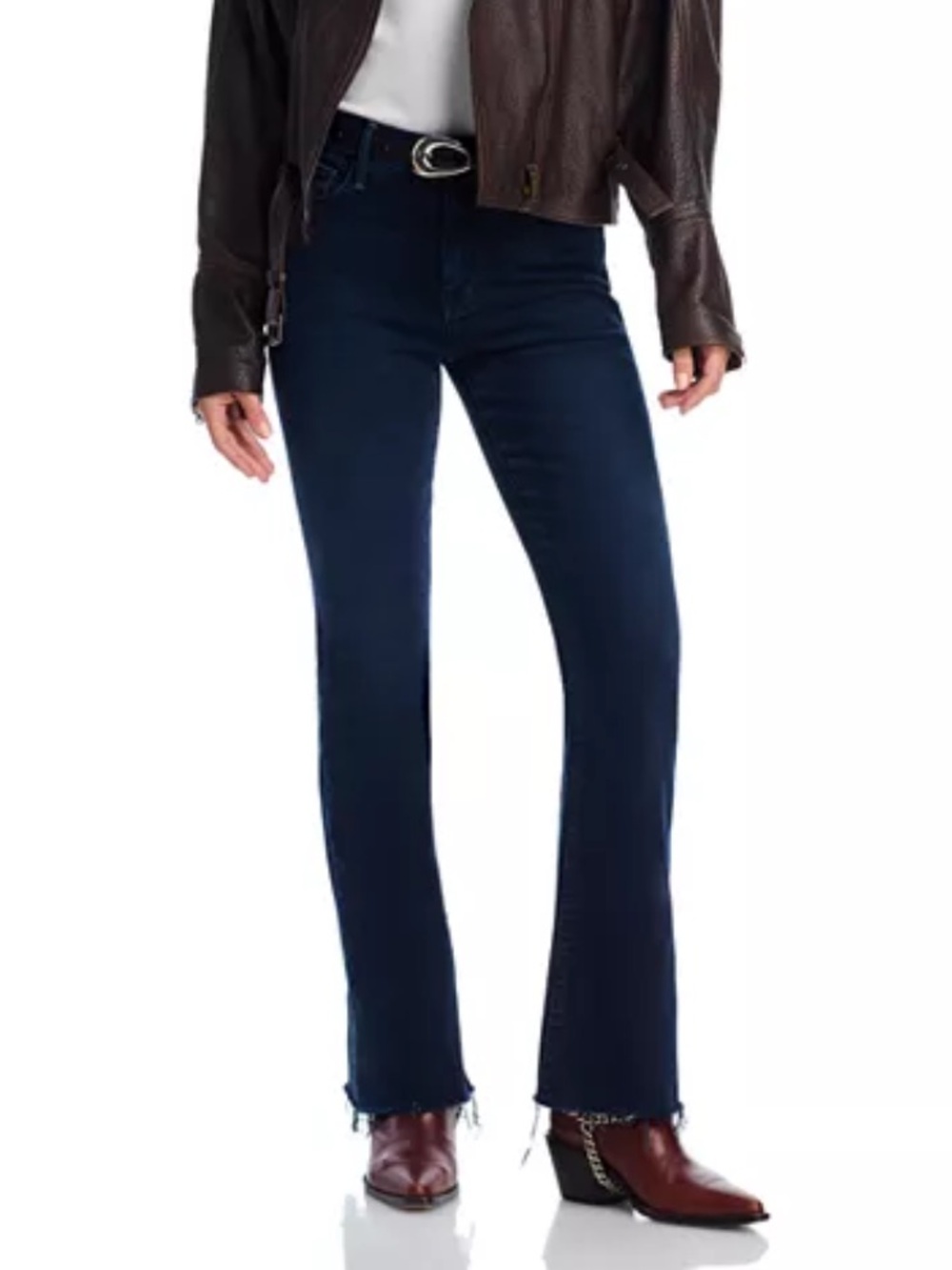 MOTHER Weekender High Rise Flared Dark Wash Wide-Leg Jeans